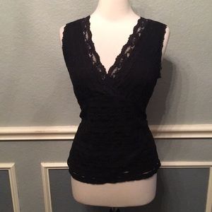 Black lace tank